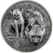 1000 Francs CFA Spotted Hyena, Republic of the Congo, 2018 reverse image