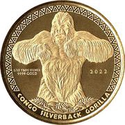1000 Francs CFA Congo Silverback Gorilla, Republic of the Congo, 2022 reverse image
