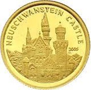 1500 Francs CFA Neuschwanstein Castle, Republic of the Congo, 2005 reverse image