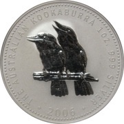 1 Dollar - Elizabeth II 4th Portrait - Australian Kookaburra, Australia, 2006 reverse image