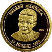 1500 Francs CFA Nelson Mandela, Republic of the Congo, 2010 reverse image