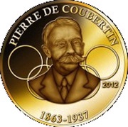 1500 Francs CFA Pierre de Coubertin, Republic of the Congo, 2011-2012 reverse image