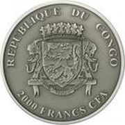 2000 Francs CFA Hippo obverse image