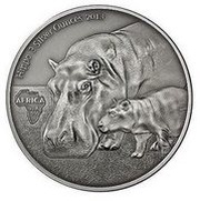 2000 Francs CFA Hippo, Republic of the Congo, 2013 reverse image