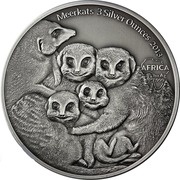 2000 Francs CFA Meerkats, Republic of the Congo, 2013 reverse image