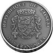 2000 Francs CFA Alligator Sinensis obverse image