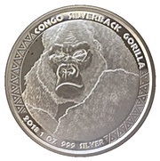 5000 Francs CFA Congo Silverback Gorilla, Republic of the Congo, 2018 reverse image