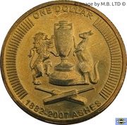 1 Dollar - Elizabeth II 4th Portrait - 1882-2007 Ashes, Australia, 2007 reverse image
