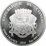 25 000 Francs CFA African Lion obverse image