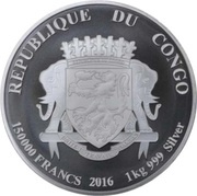 150 000 Francs CFA African Lion obverse image