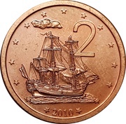 2 Cents - Elizabeth II 4th portrait reverse image