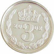 3 Cents - Elizabeth II Maundy Money reverse image