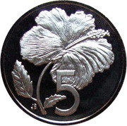 5 Cents - Elizabeth II 2nd portrait reverse image