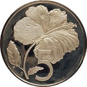 5 Cents - Elizabeth II 2nd portrait; James Cook reverse image