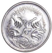 5 Cents - Elizabeth II Echidna, Mule reverse image