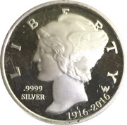 10 Cents - Elizabeth II 100th Anniversary of the Mercury Dime reverse image