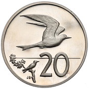 20 Cents - Elizabeth II 3rd portrait reverse image
