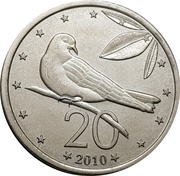 20 Cents - Elizabeth II 4th portrait reverse image