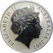 1 Dollar - Elizabeth II 4th Portrait - Silver Kangaroo; Rolf Harris obverse image