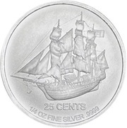 25 Cents - Elizabeth II Bounty reverse image