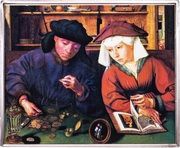 ¼ Dollar - Elizabeth II The Moneylender and his Wife reverse image