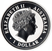 1 Dollar - Elizabeth II 4th Portrait - Australian Kookaburra obverse image