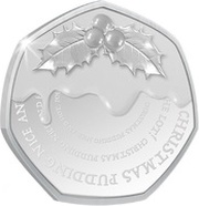 25 Cents - Elizabeth II Christmas Pudding, Cook Islands, 2020 reverse image