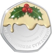 25 Cents - Elizabeth II Christmas Pudding reverse image