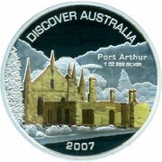1 Dollar - Elizabeth II 4th Portrait - Discover Australia - Port Arthur, Australia, 2007 reverse image