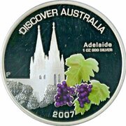 1 Dollar - Elizabeth II 4th Portrait - Discover Australia - Adelaide, Australia, 2007 reverse image