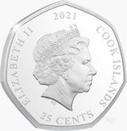 25 Cents - Elizabeth II I'm Late obverse image