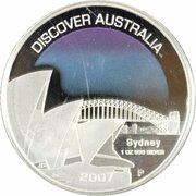 1 Dollar - Elizabeth II 4th Portrait - Discover Australia - Sydney, Australia, 2007 reverse image