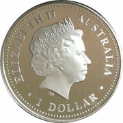 1 Dollar - Elizabeth II 4th Portrait - Sydney Harbour Bridge - Silver Proof obverse image
