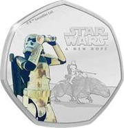 25 Cents - Elizabeth II Look Sir, Droids, Cook Islands, 2022 reverse image