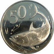 50 Cents - Elizabeth II 2nd portrait reverse image
