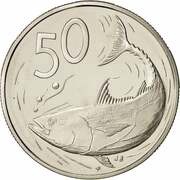 50 Cents - Elizabeth II James Cook, Cook Islands, 1978 reverse image