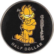 ½ Dollar - Elizabeth II Garfield, Cook Islands, 1999 reverse image