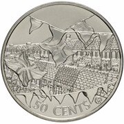 50 Cents - Elizabeth II Coronation reverse image