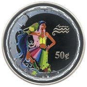 50 Cents - Elizabeth II Aquarius, Cook Islands, 2003 reverse image