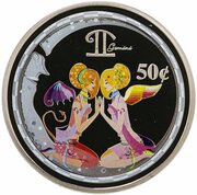 50 Cents - Elizabeth II Gemini, Cook Islands, 2003 reverse image