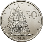 50 Cents - Elizabeth II 4th portrait, Cook Islands, 2010 reverse image