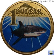 1 Dollar - Elizabeth II 4th Portrait - Ocean Series - White Shark, Australia, 2007 reverse image