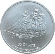 50 Cents - Elizabeth II Bounty, Cook Islands, 2012 reverse image