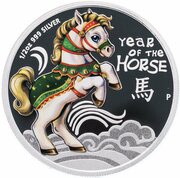 50 Cents - Elizabeth II Year of the Horse, Cook Islands, 2014 reverse image