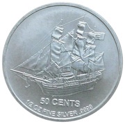 50 Cents - Elizabeth II Bounty, Cook Islands, 2015 reverse image