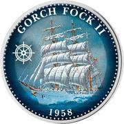 ½ Dollar - Elizabeth II Gorch Fock II, Cook Islands, 2015 reverse image