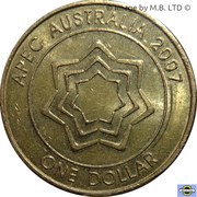 1 Dollar - Elizabeth II 4th Portrait - APEC Australia, Australia, 2007 reverse image