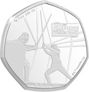 50 Cents - Elizabeth II Duel on Cloud City, Cook Islands, 2020 reverse image