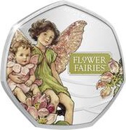 50 Cents - Elizabeth II Apple Blossom, Cook Islands, 2021 reverse image