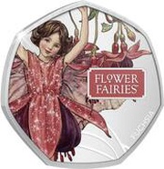 50 Cents - Elizabeth II Fuchsia, Cook Islands, 2021 reverse image